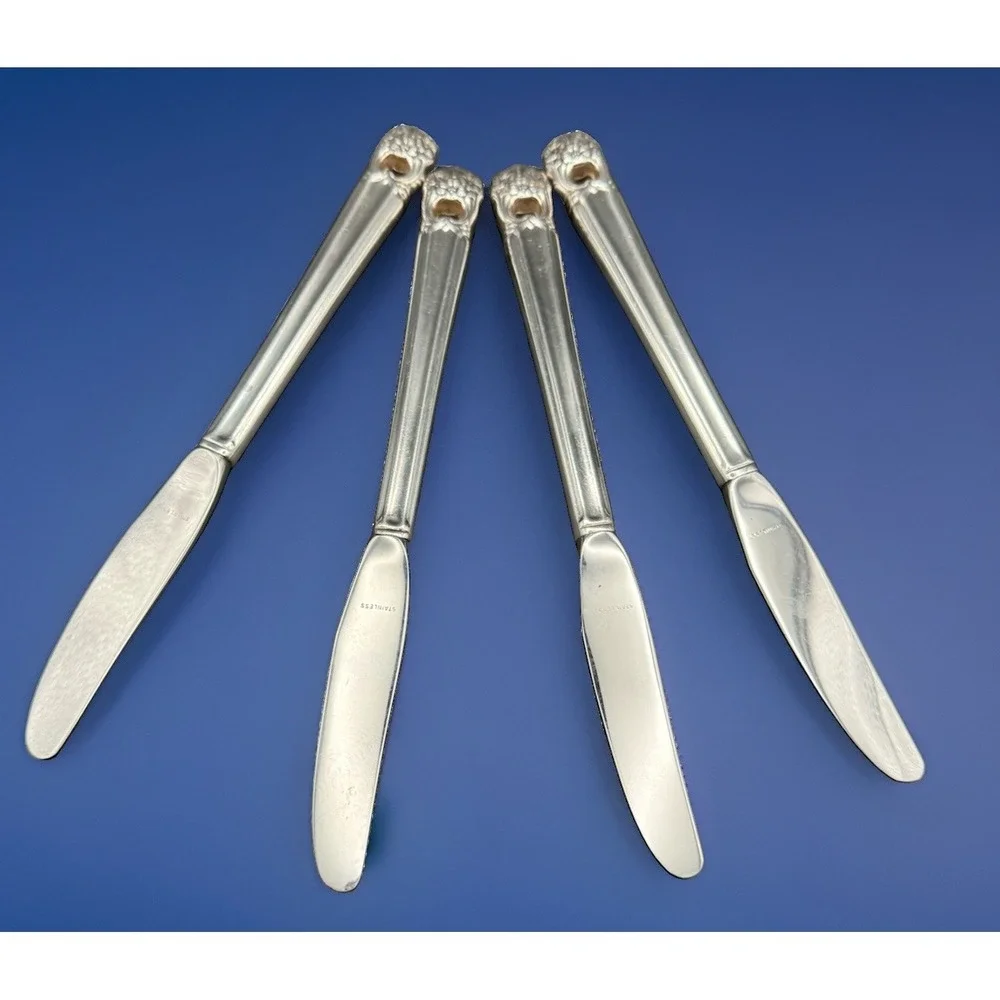 VTG 1847 Rogers Bros ETERNALLY YOURS Grille Luncheon Knife Set of 4 8.5